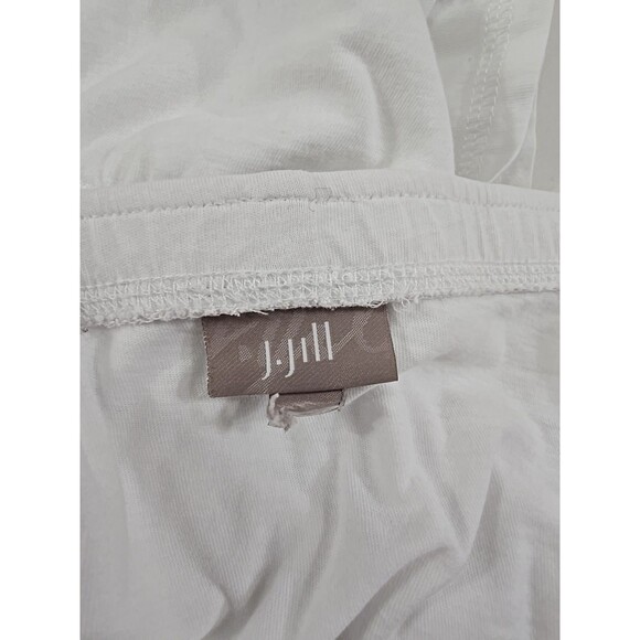 J Jill White Tiered Skirt Womens 20 Peasant Boho Retro Modest Coastal Stretch - Picture 5 of 7